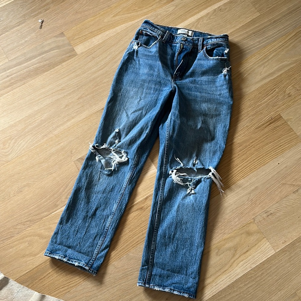Abercrombie 90’s Straight Ultra High Rise Curve Love